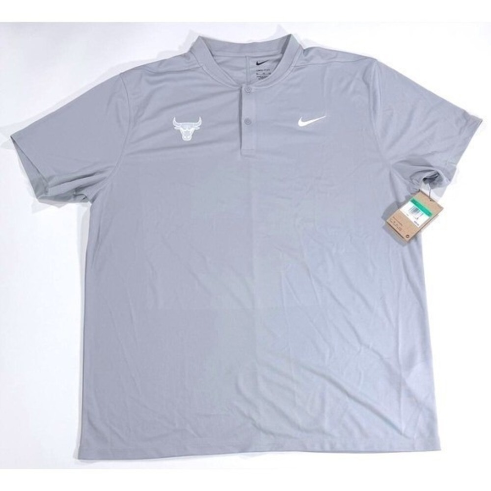 Nike Chicago‎ Bulls Dri-FIT Polo Shirt Mens XL Grey NWT